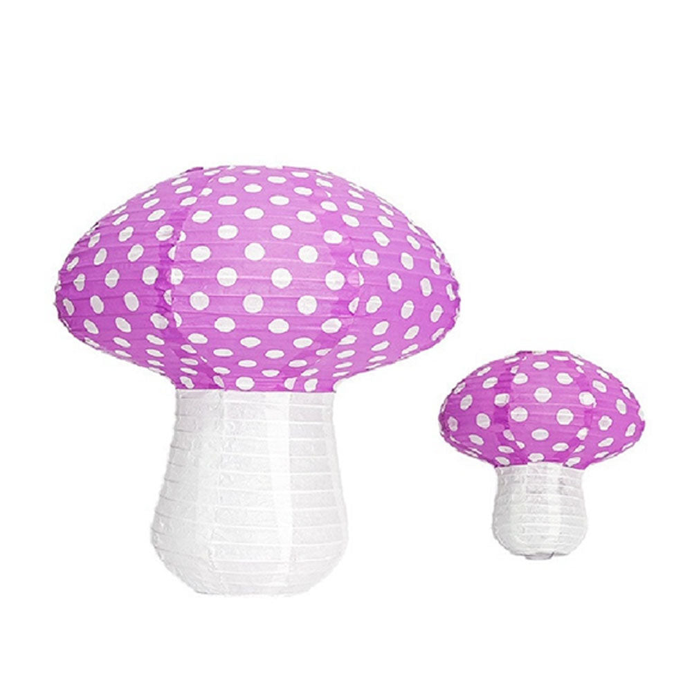 Paper Mushrooms - Purple - Set of 2