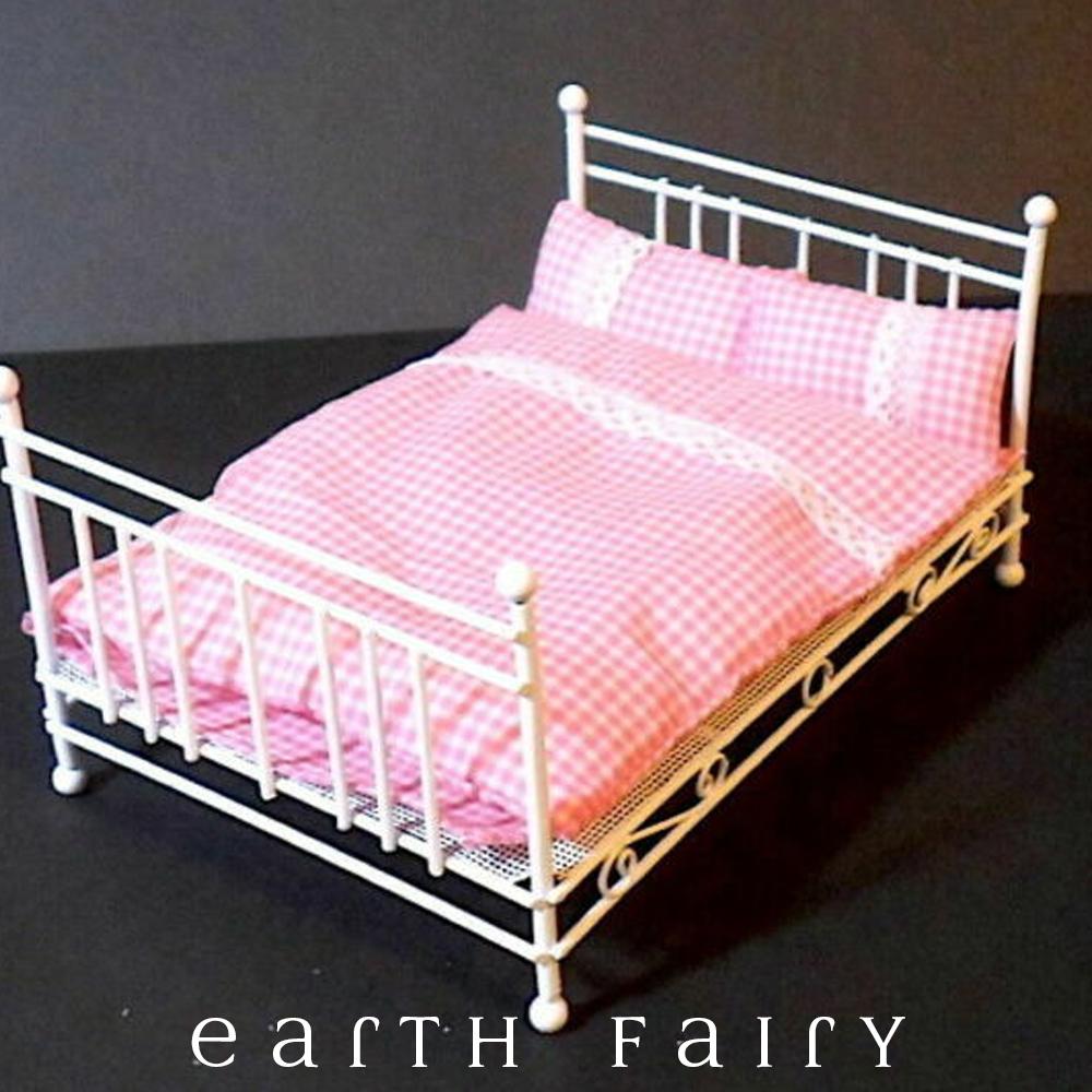 Pink Pillows & Duvet Bedding Set | Fairy Garden Accessories | Earth Fairy