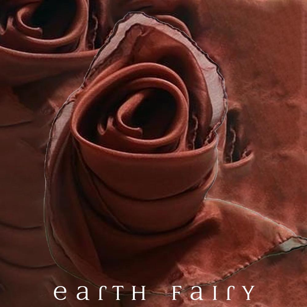 Playsilk, 90cm Square, Brown, from The Earth Fairy Silk Collection