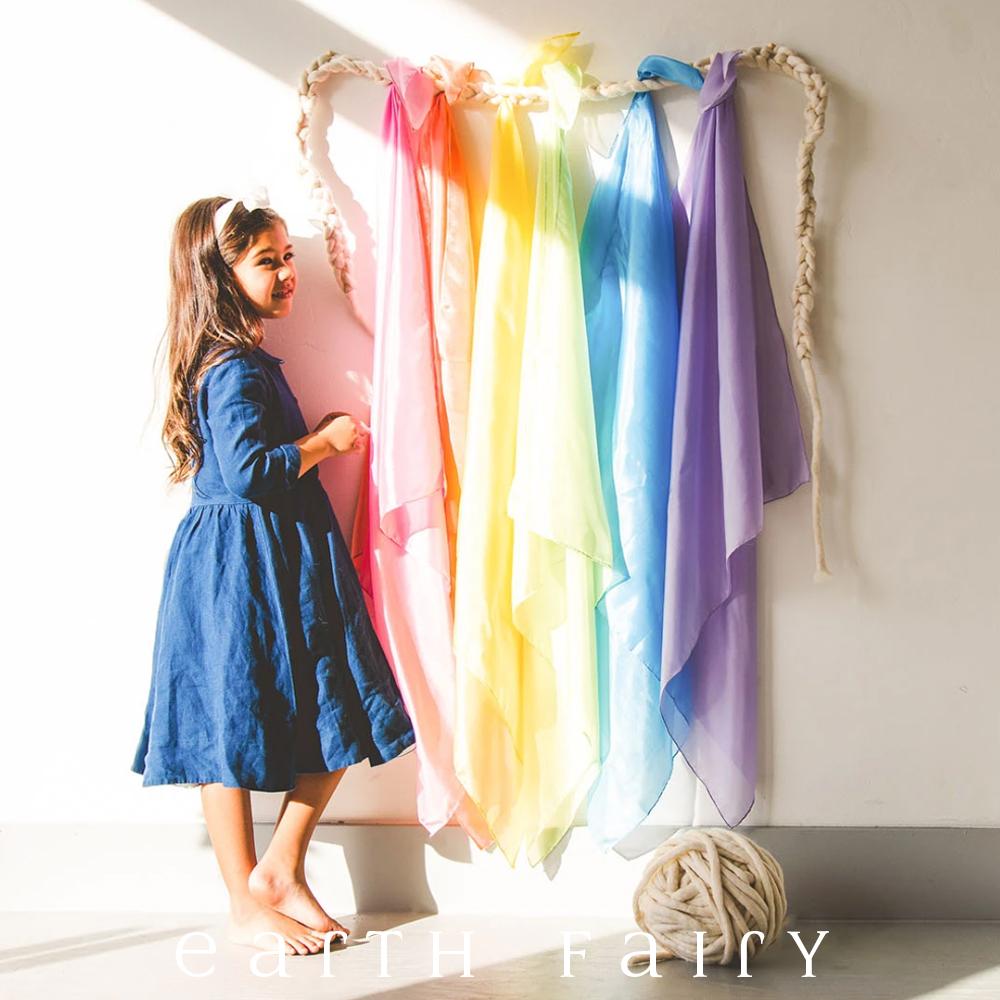 Playsilks - 90cm Square in Red Violet from The Earth Fairy Silk Collection