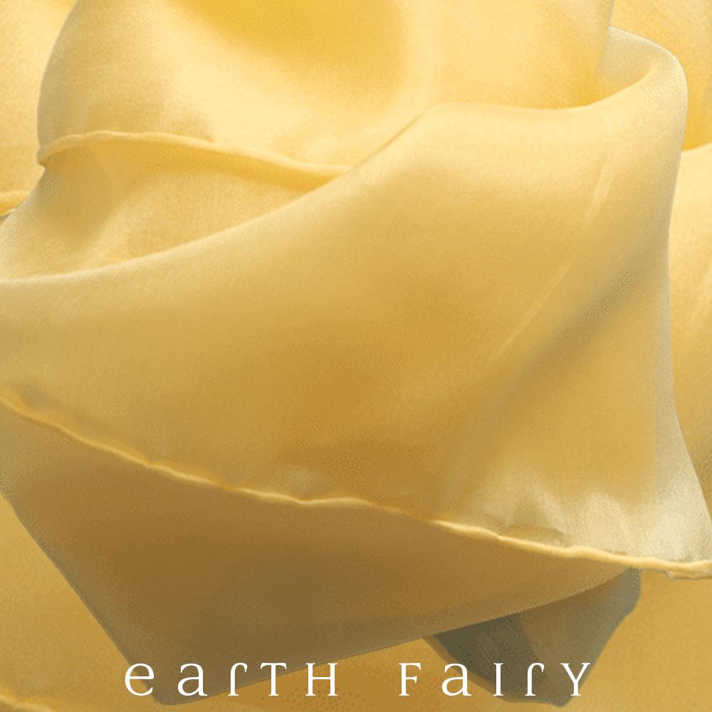 Playsilk, 90cm Square in Yellow, from The Earth Fairy Silk Collection