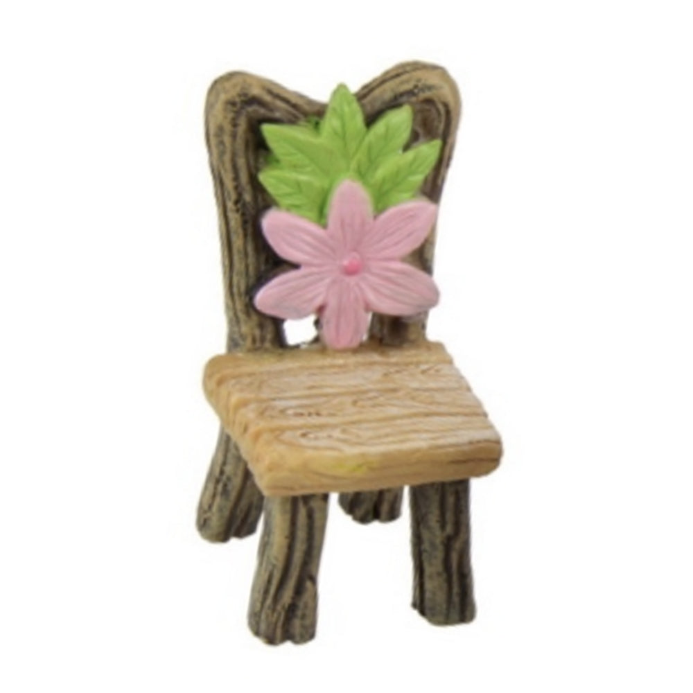 Pretty Flower Table &amp; Chairs Set Fairy Garden Accessories Earth Fairy 