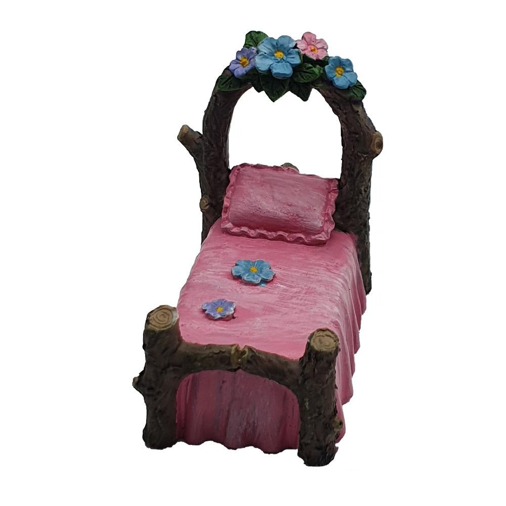 Miniature Fairy Bed from The Fairy Garden Furniture Collection by Earth Fairy