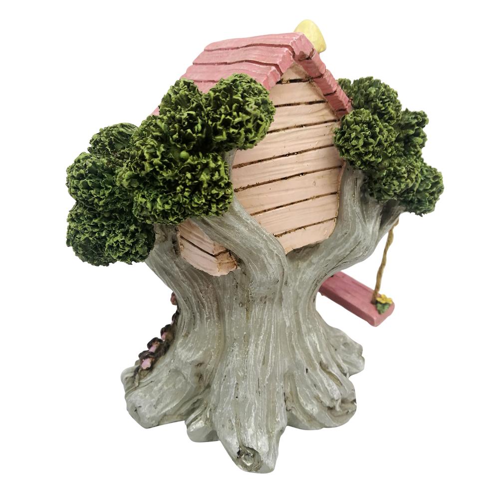 Pretty Tree House with Swing - Rear View