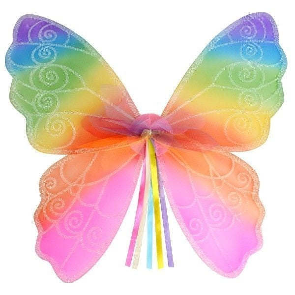 Rainbow Fairy Wings - 50cm x 45cm Fairy Costumes, Wings &amp; Wands Earth Fairy 
