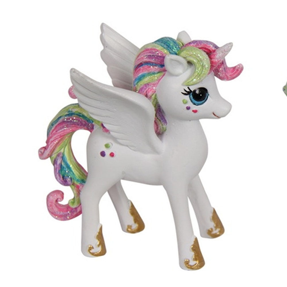 Rainbow Unicorn / Pegasus - Miniature Figurine for Fairy Garden