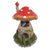 Miniature Red Mushroom Fairy House with Opening Door, a resin fairy house for the garden