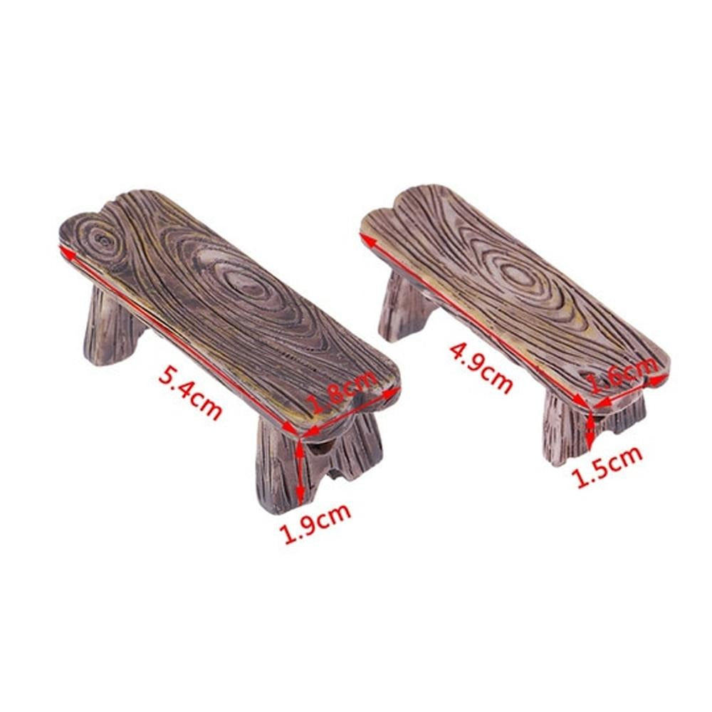 Set of 2 Benches - Mini, from The Miniature Fairy Garden Furniture Collection by Earth Fairy
