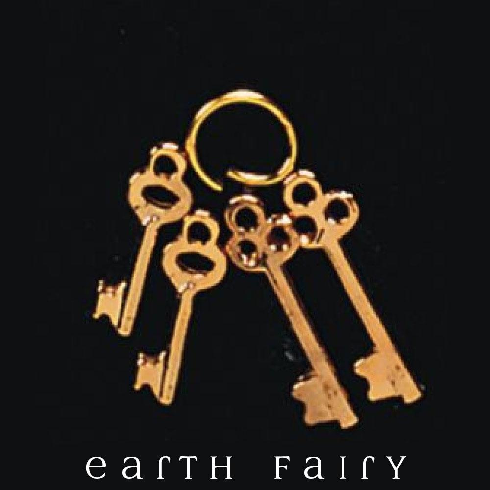 Set of Brass Keys | Fairy Garden Accessories & Miniatures | Earth Fairy