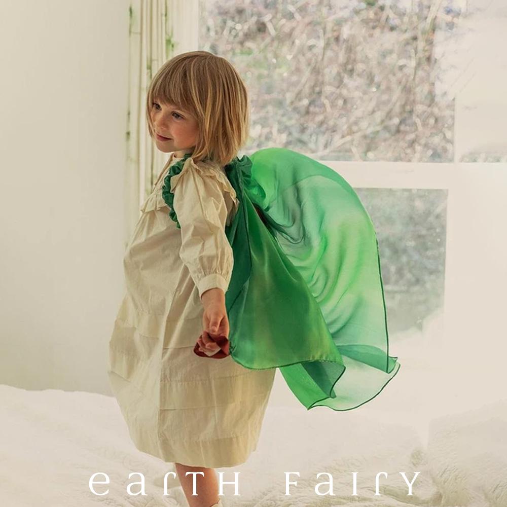 Silk Fairy Wings - Green Forest Fairy Costumes, Wings &amp; Wands Earth Fairy 
