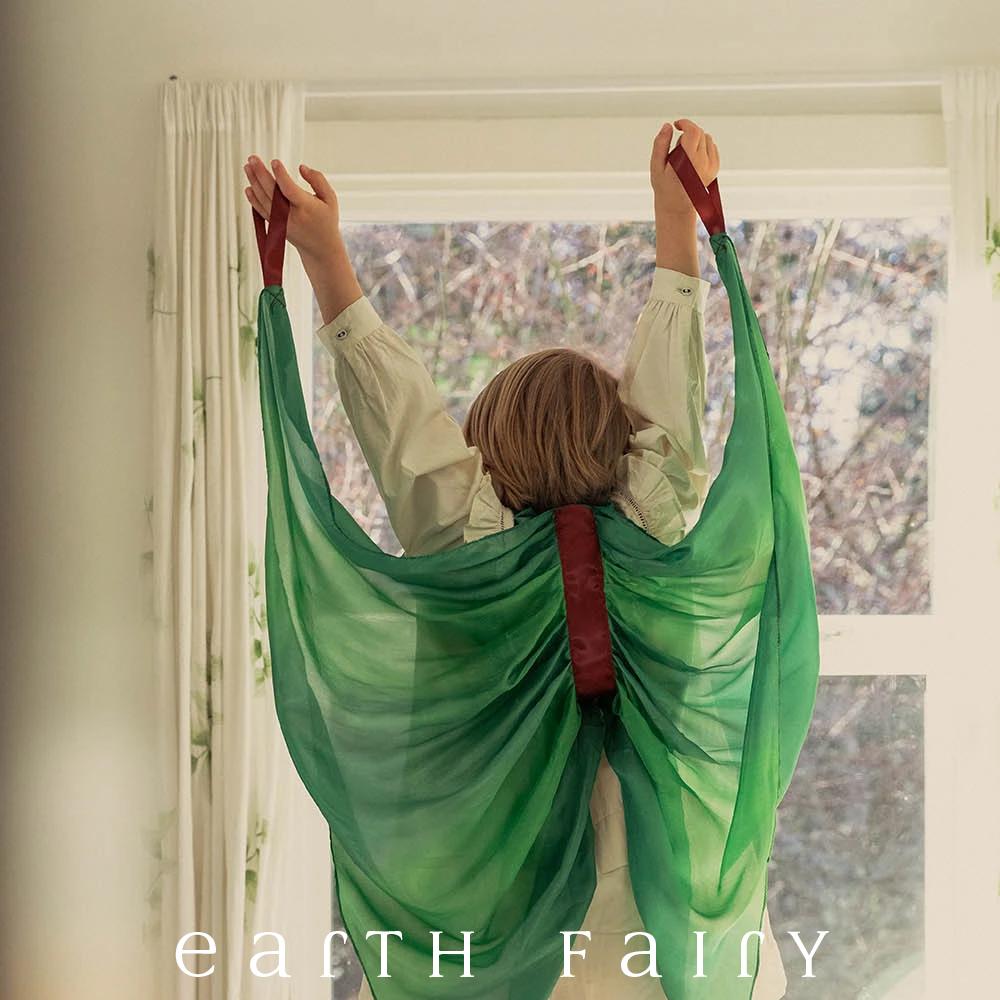 Silk Fairy Wings - Green Forest Fairy Costumes, Wings & Wands Earth Fairy 