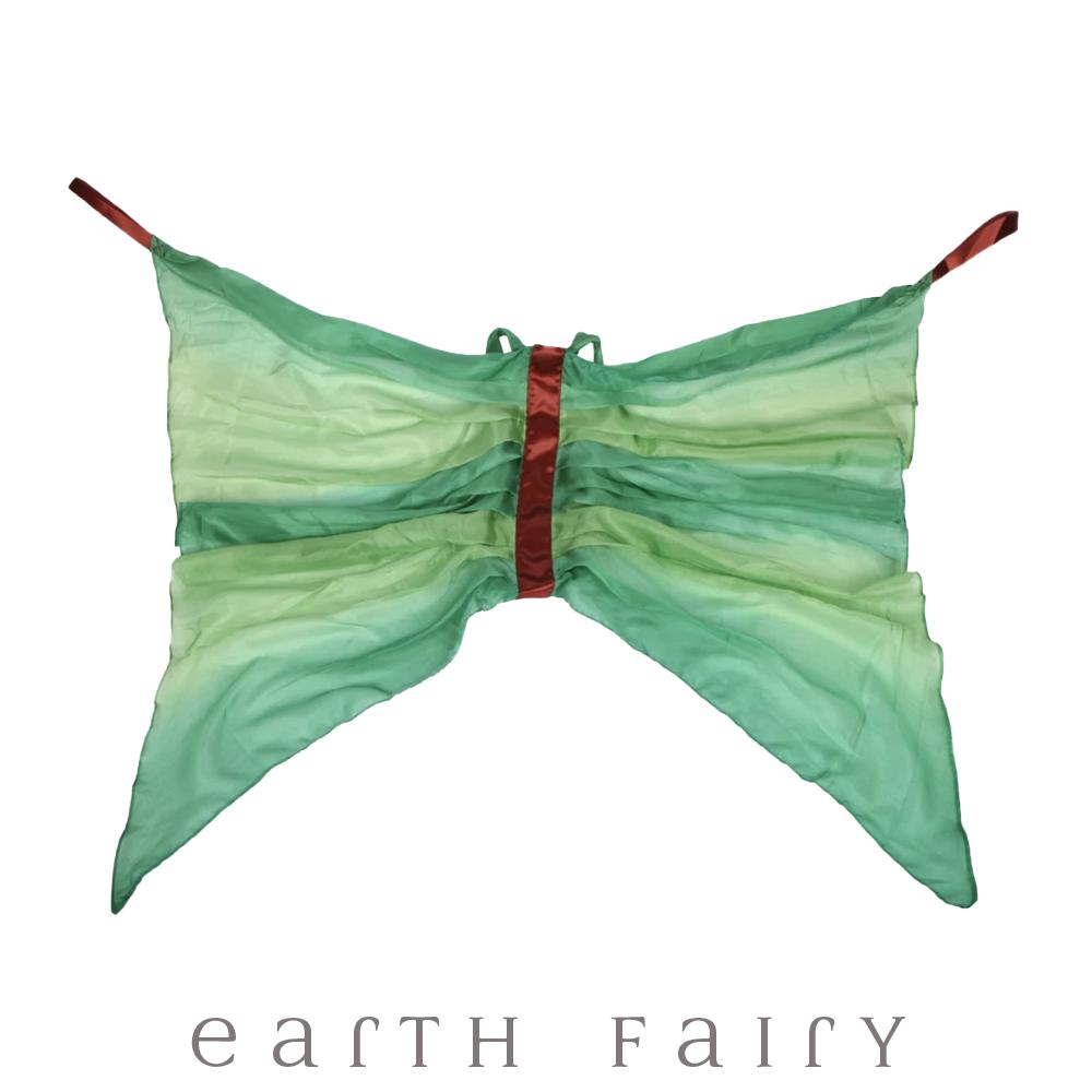 Silk Fairy Wings - Green Forest Fairy Costumes, Wings &amp; Wands Earth Fairy 