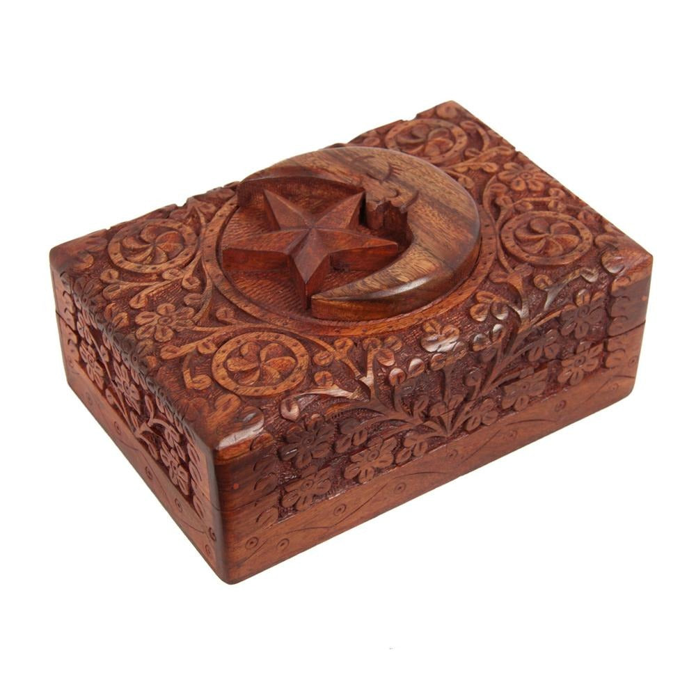 Star &amp; Moon Carved Box | Fairy Inspired Gifts - Australia | Earth Fairy