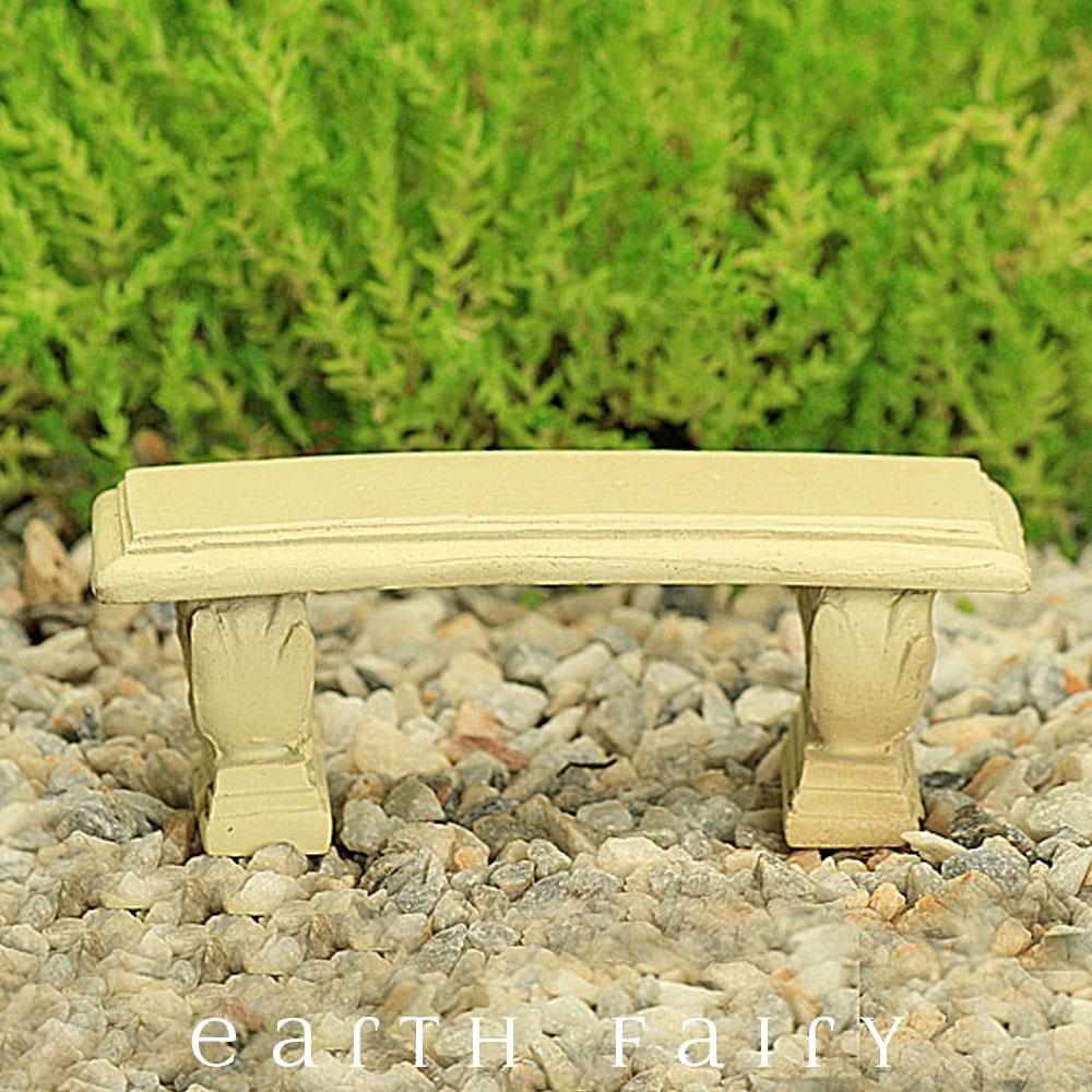 Stone Garden Bench | Fairy Garden &amp; Dollhouse Furniture | Earth Fairy