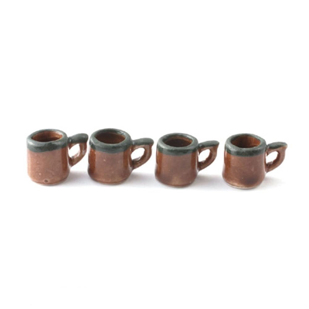 Miniature Stone Mugs, Set of 4, from The Miniature Fairy Garden Accessory Collection by Earth Fairy