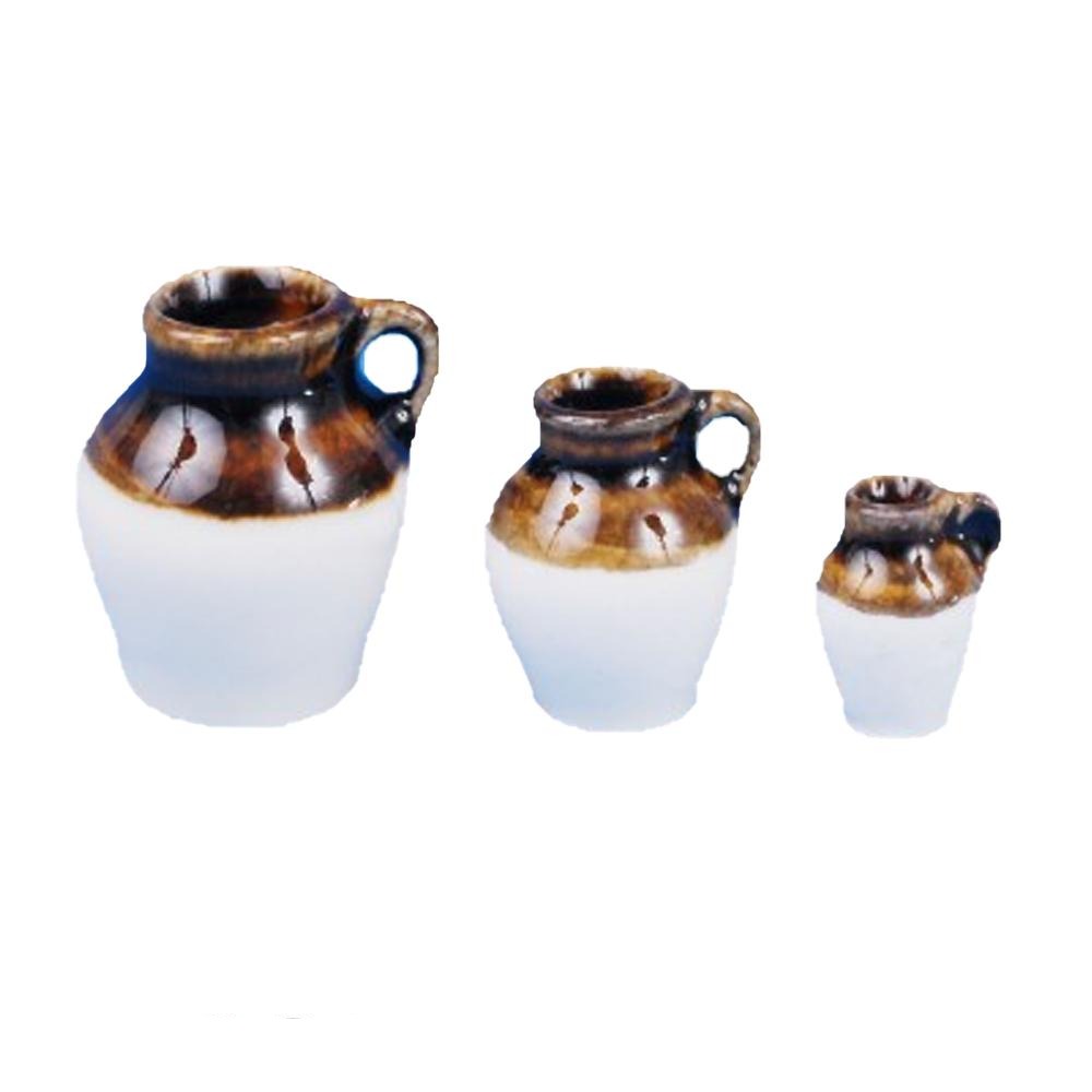 Stoneware Jugs - Set of 3 Fairy Garden Accessories Earth Fairy 