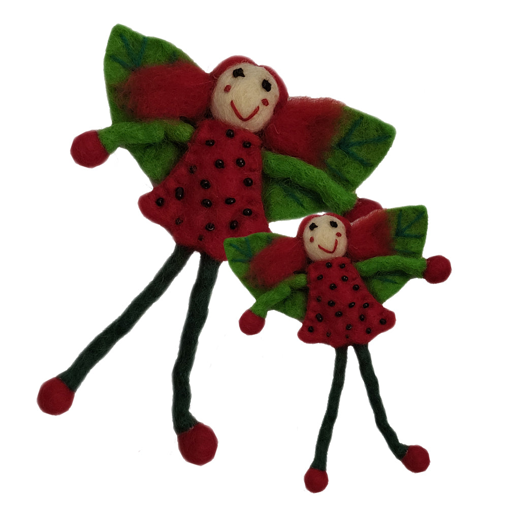 Strawberry Faery Toys &amp; Play Earth Fairy Set of Two Fairies (1 x L, 1 x S) 