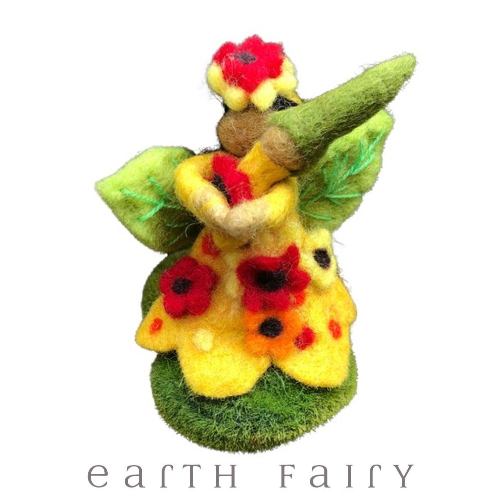 Sunflower Faerymother, Large, from The Hand Felted Wool Collection by Earth Fairy