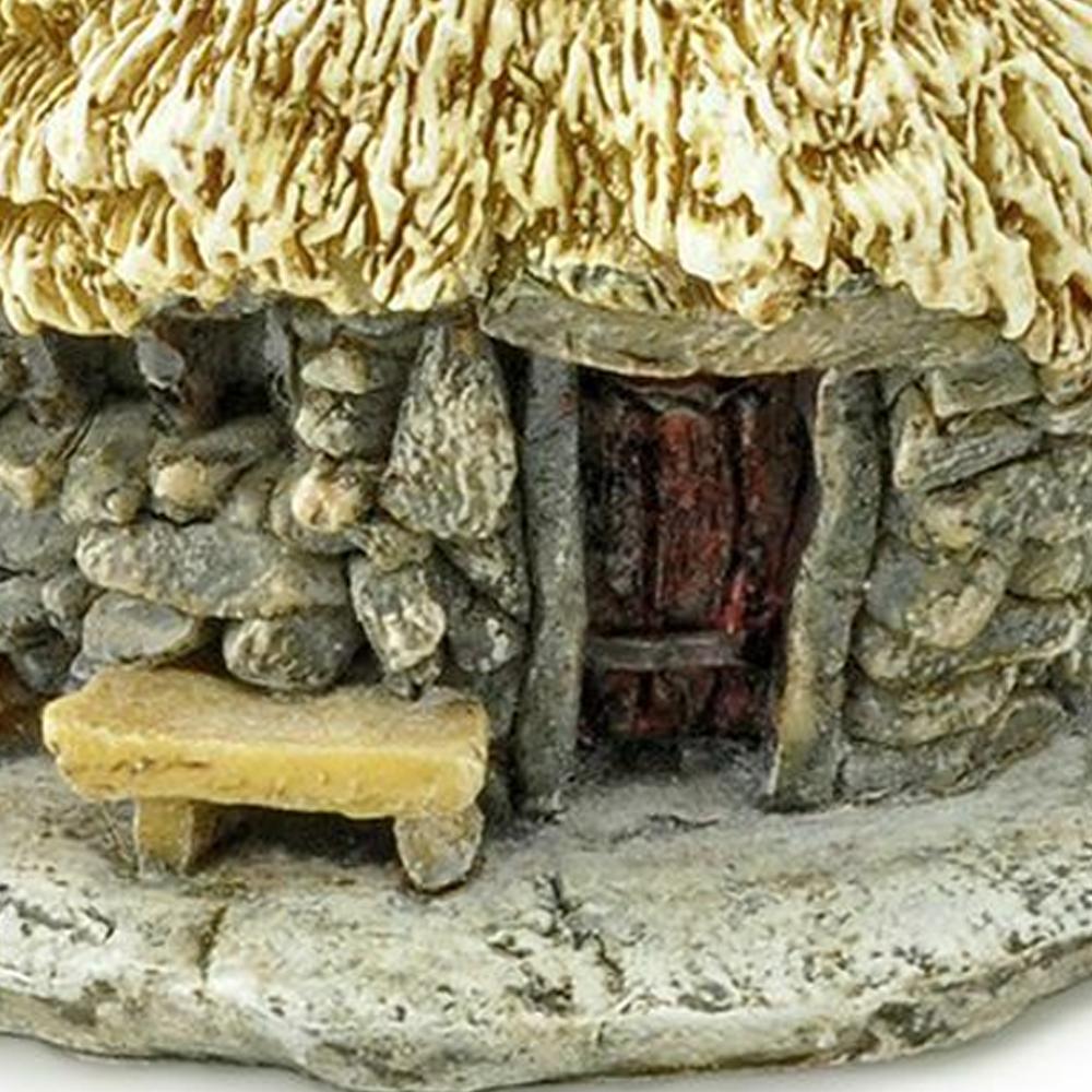 Thatch Roof Troll House - a micro size miniature for a terrarium or fairy garden