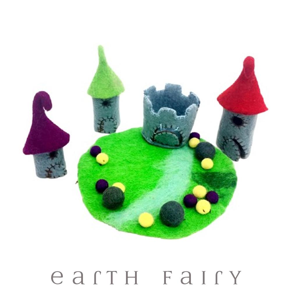 The Dragon Castle, Small, from The Hand Felted Wool Toy Collection by Earth Fairy