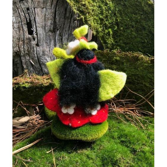 The Strawberry Faerymother | Hand Felted Wool Toys - Australia | Earth Fairy