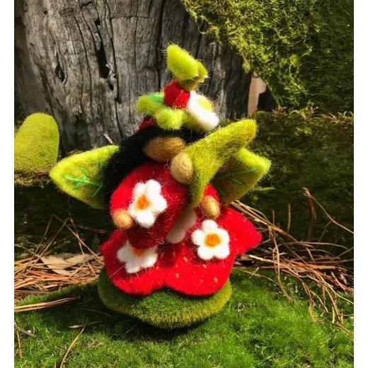 The Strawberry Faerymother | Hand Felted Wool Toys - Australia | Earth Fairy