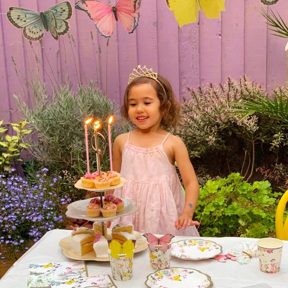 Garden Setting of Truly Fairy Napkins - Fairy Themed Party Decorations