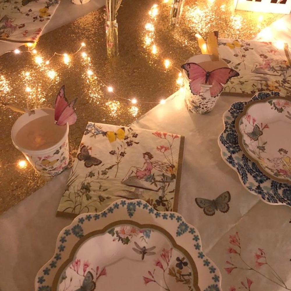 Close Up Night Time View of Truly Fairy Napkins - Fairy Themed Party Decorations