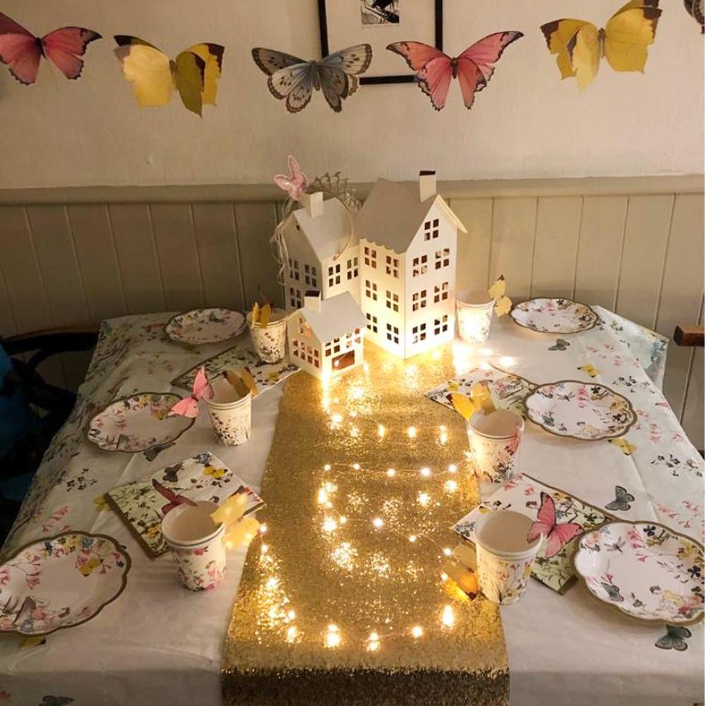 Night Time View of Truly Fairy Napkins - Fairy Themed Party Decorations