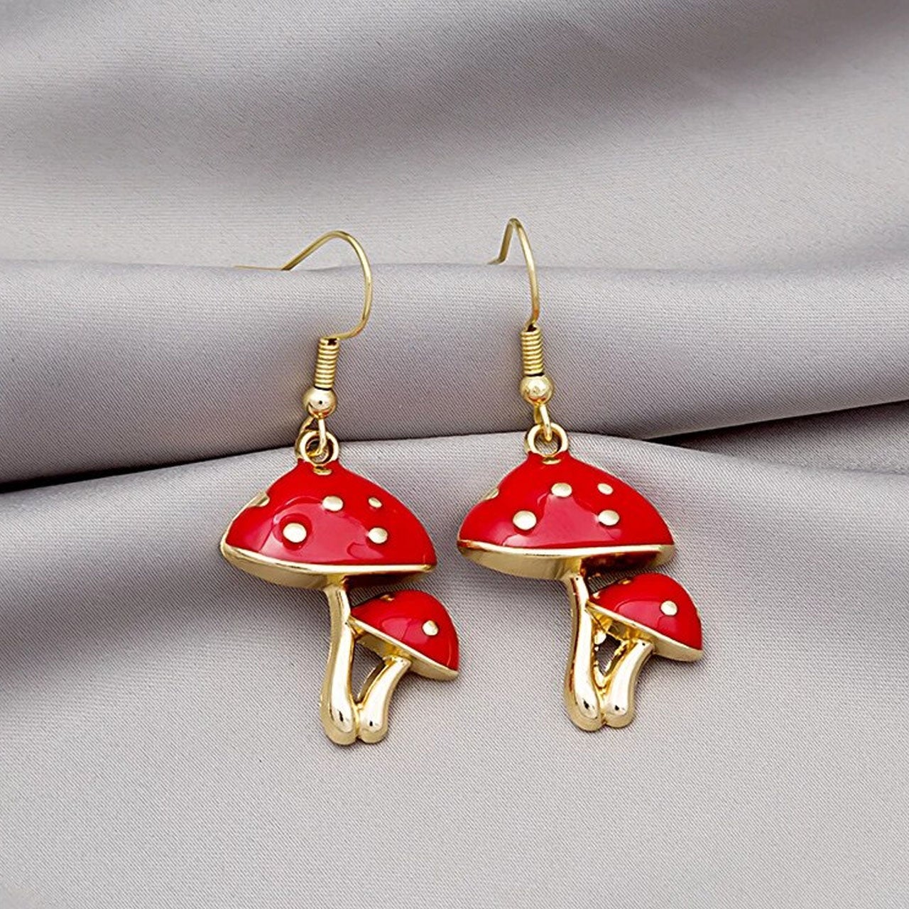 Twin Mushroom Earrings