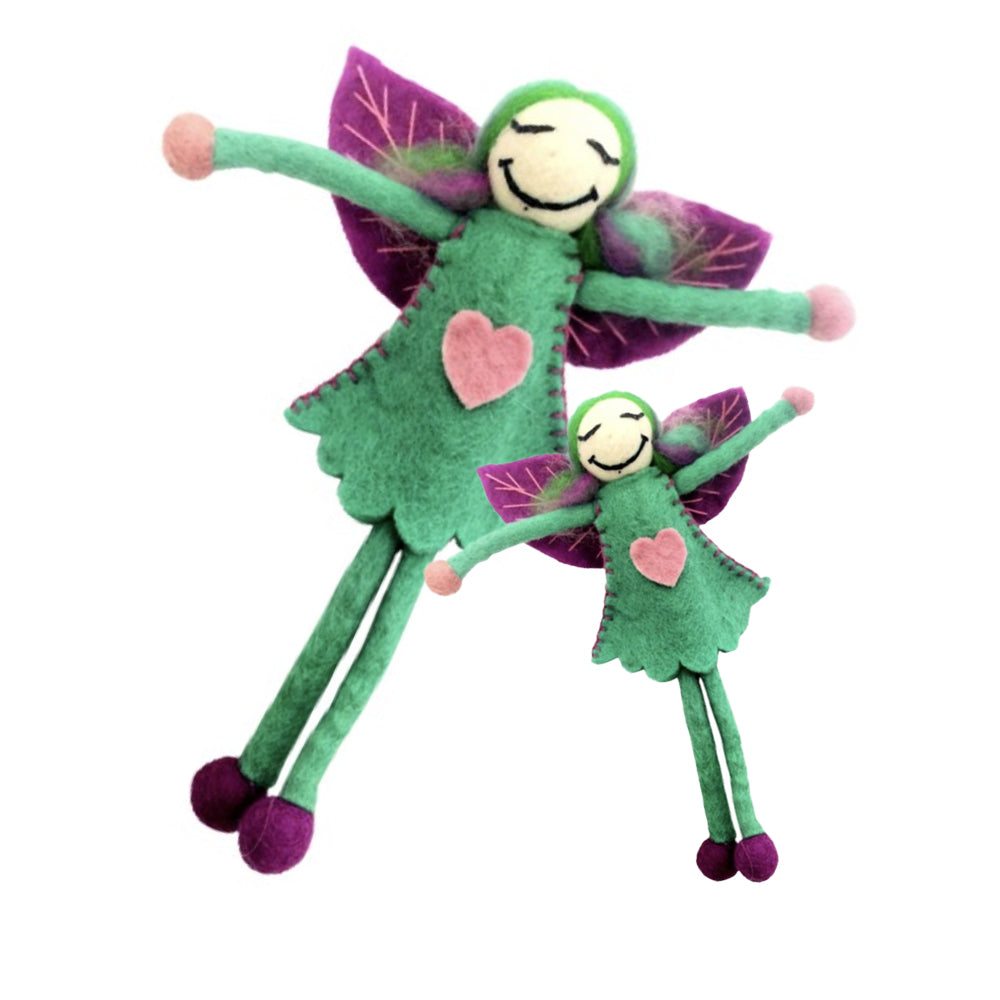 Unicorn Faery Toys &amp; Play Earth Fairy Set of Two Faeries (S &amp; L) 