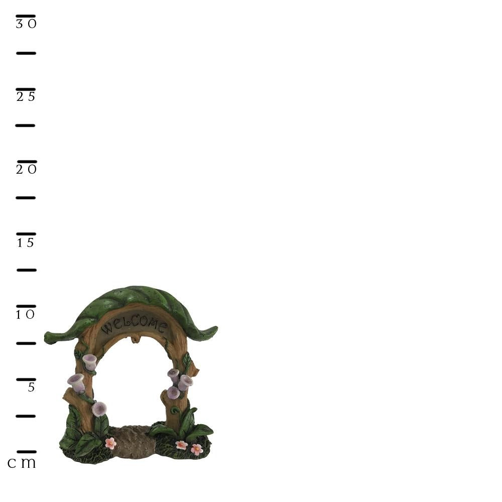 &quot;Welcome&quot; Garden Arbour with Scale Ruler | Fairy Garden Miniatures - Australia | Earth Fairy