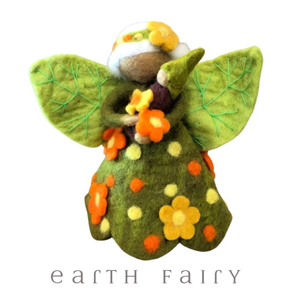 Wildflower Faerymother, Large, from The Hand Felted Wool Toy Collection by Earth Fairy