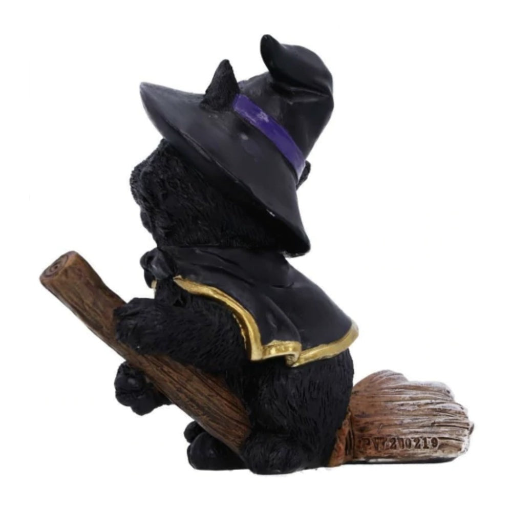 Witchy Cats on Broomsticks Ornamental Figurines