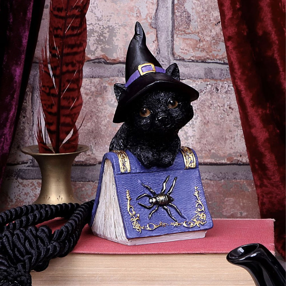 Witchy Cats with Spell Books - Set of 2 - Purple Spell Book