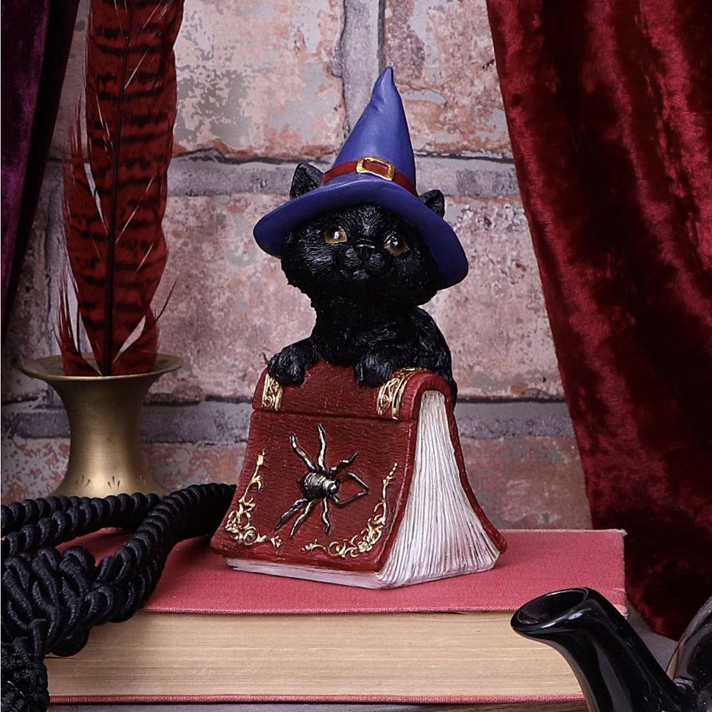 Witchy Cats with Spell Books - Set of 2 - Red Spellbook
