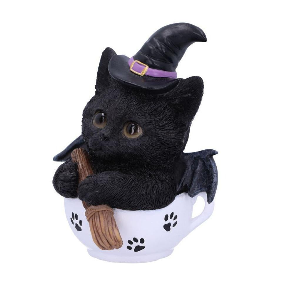 Witchy Kitten in a Teacup Statues &amp; Ornaments Earth Fairy 