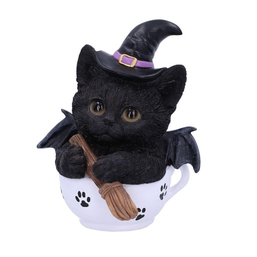Witchy Kitten in a Teacup Statues &amp; Ornaments Earth Fairy 