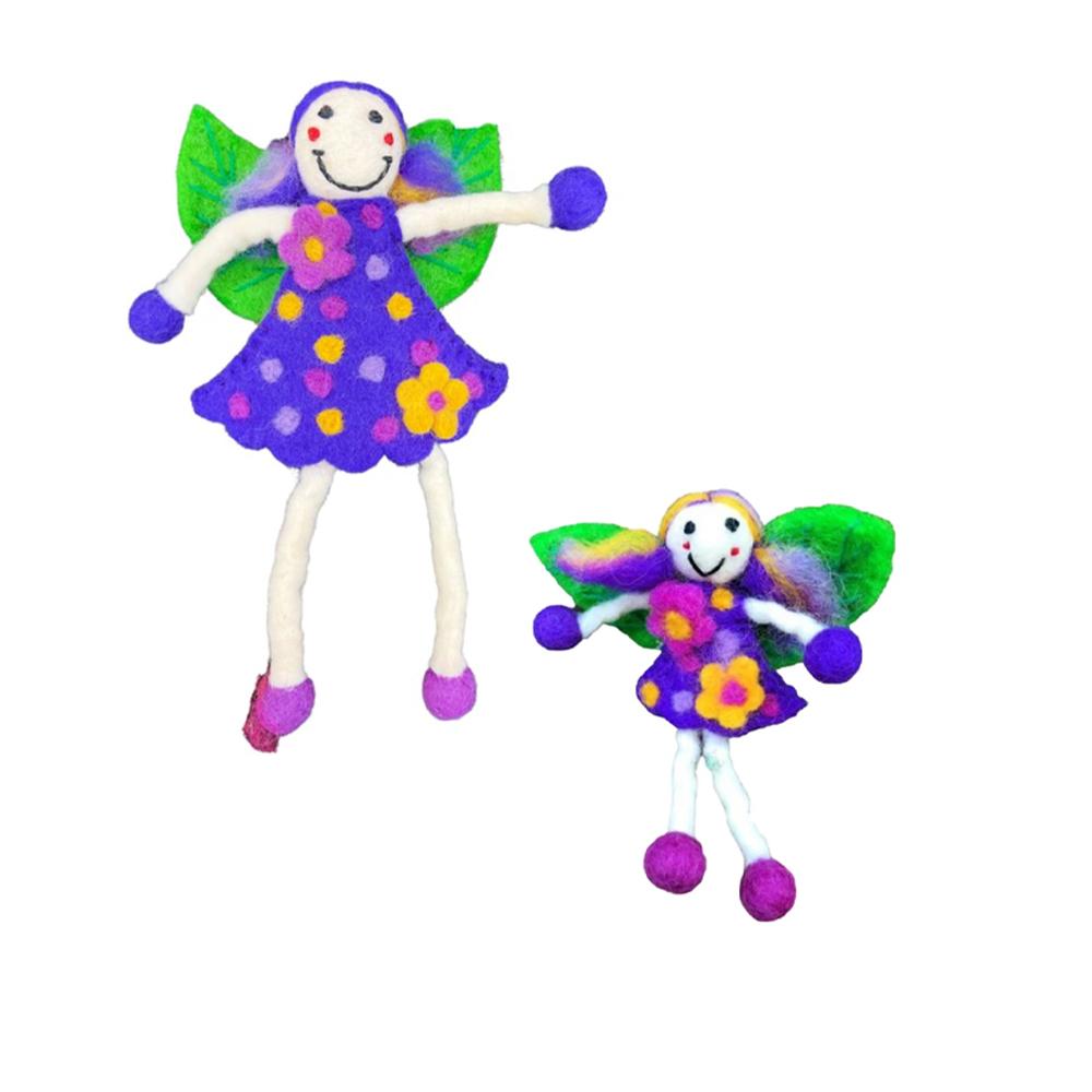 Wonder Faery - Purple Toys &amp; Play Earth Fairy Set of Two (S &amp; L) 